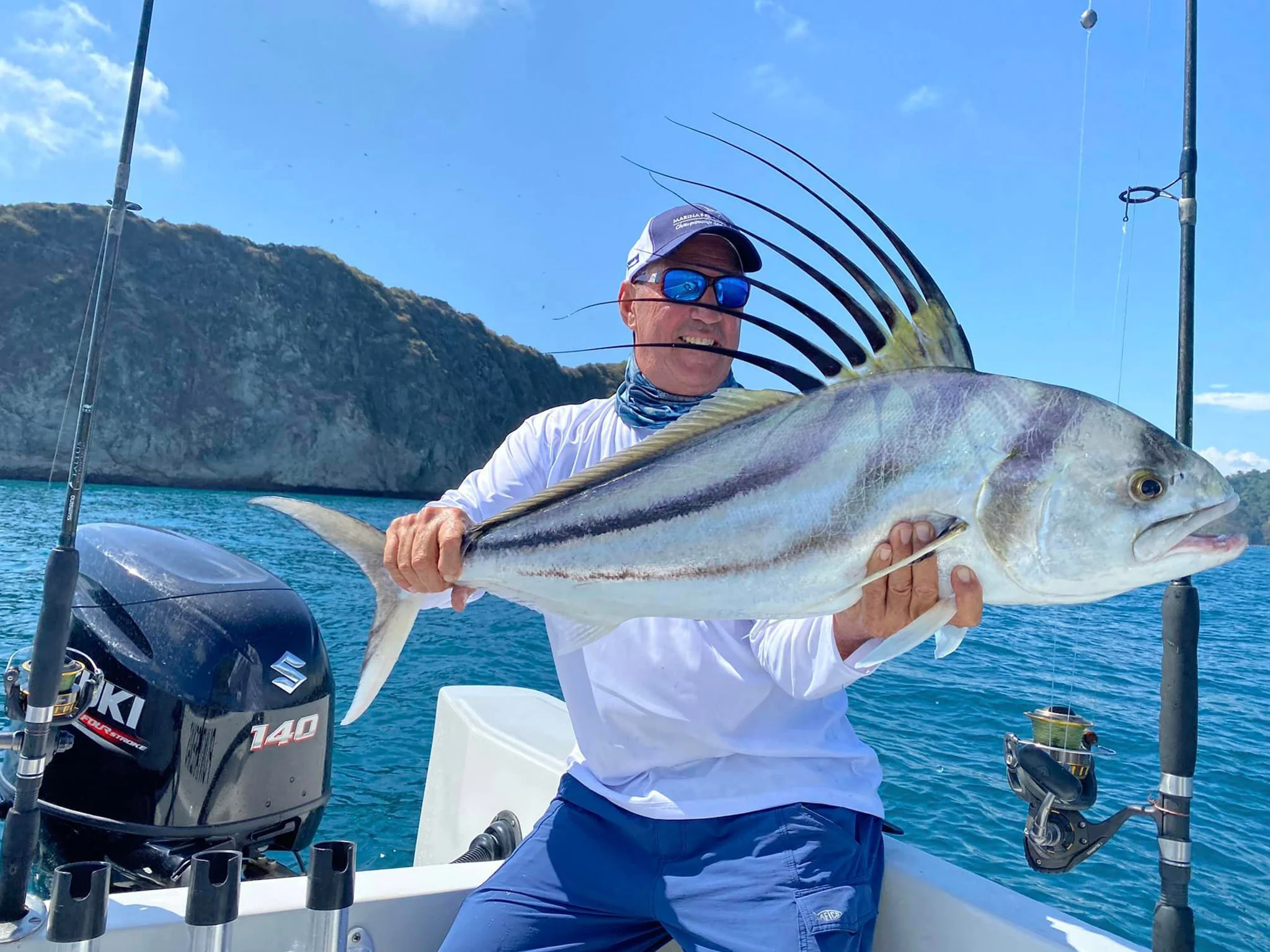Roosterfish caught inshore near Quepos, Costa Rica