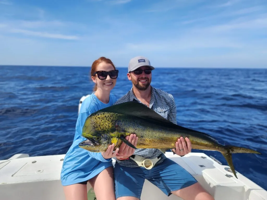 Dorado caught offshore in the Pacific Ocean near Quepos, Costa Rica